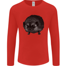 A Hedgehog Drawing Mens Long Sleeve T-Shirt Red