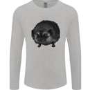 A Hedgehog Drawing Mens Long Sleeve T-Shirt Sports Grey