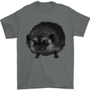 A Hedgehog Drawing Mens T-Shirt Cotton Gildan Charcoal