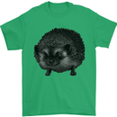 A Hedgehog Drawing Mens T-Shirt Cotton Gildan Irish Green