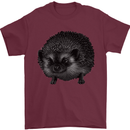 A Hedgehog Drawing Mens T-Shirt Cotton Gildan Maroon