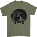 A Hedgehog Drawing Mens T-Shirt Cotton Gildan Military Green
