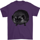 A Hedgehog Drawing Mens T-Shirt Cotton Gildan Purple