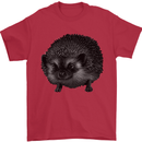 A Hedgehog Drawing Mens T-Shirt Cotton Gildan Red