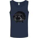 A Hedgehog Drawing Mens Vest Tank Top Navy Blue
