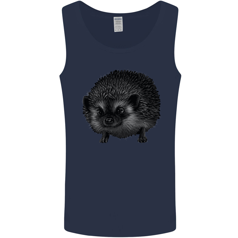 A Hedgehog Drawing Mens Vest Tank Top Navy Blue