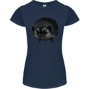 A Hedgehog Drawing Womens Petite Cut T-Shirt Navy Blue