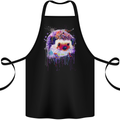 A Hedgehog Watercolour Cotton Apron 100% Organic Black