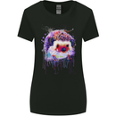 A Hedgehog Watercolour Womens Wider Cut T-Shirt Black