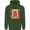 A Highland Cow Childrens Kids Hoodie Forest Green