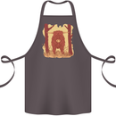 A Highland Cow Cotton Apron 100% Organic Dark Grey