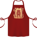 A Highland Cow Cotton Apron 100% Organic Maroon