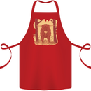 A Highland Cow Cotton Apron 100% Organic Red