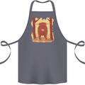 A Highland Cow Cotton Apron 100% Organic Steel