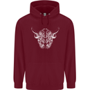 A Highland Cow Design Childrens Kids Hoodie Maroon