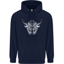 A Highland Cow Design Childrens Kids Hoodie Navy Blue