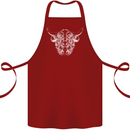 A Highland Cow Design Cotton Apron 100% Organic Maroon