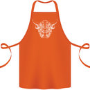 A Highland Cow Design Cotton Apron 100% Organic Orange