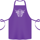 A Highland Cow Design Cotton Apron 100% Organic Purple