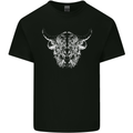 A Highland Cow Design Kids T-Shirt Childrens Black
