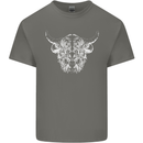 A Highland Cow Design Kids T-Shirt Childrens Charcoal