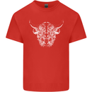 A Highland Cow Design Kids T-Shirt Childrens Red