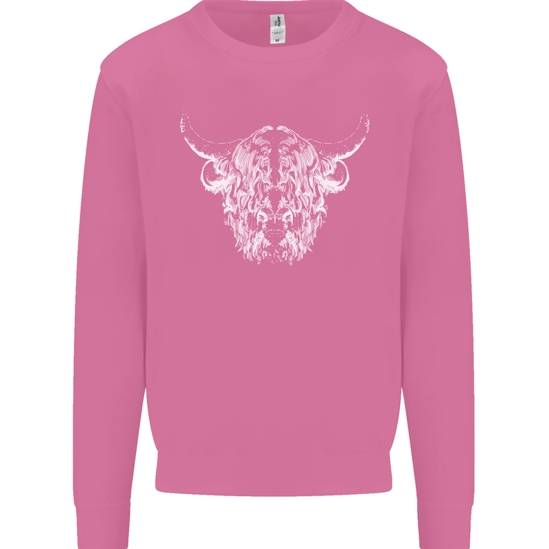 A Highland Cow Design Mens Sweatshirt Jumper Azalea