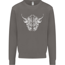 A Highland Cow Design Mens Sweatshirt Jumper Charcoal