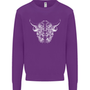 A Highland Cow Design Mens Sweatshirt Jumper Purple