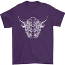 A Highland Cow Design Mens T-Shirt 100% Cotton Purple