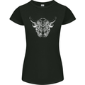 A Highland Cow Design Womens Petite Cut T-Shirt Black