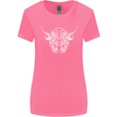 A Highland Cow Design Womens Wider Cut T-Shirt Azalea