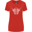 A Highland Cow Design Womens Wider Cut T-Shirt Red