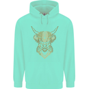 A Highland Cow Drawing Childrens Kids Hoodie Peppermint