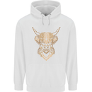 A Highland Cow Drawing Childrens Kids Hoodie White