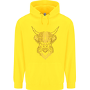 A Highland Cow Drawing Childrens Kids Hoodie Yellow