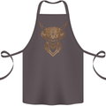 A Highland Cow Drawing Cotton Apron 100% Organic Dark Grey