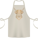 A Highland Cow Drawing Cotton Apron 100% Organic Natural
