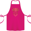 A Highland Cow Drawing Cotton Apron 100% Organic Pink
