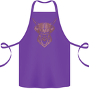 A Highland Cow Drawing Cotton Apron 100% Organic Purple