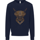 A Highland Cow Drawing Kids Sweatshirt Jumper Navy Blue