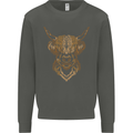 A Highland Cow Drawing Kids Sweatshirt Jumper Storm Grey