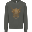 A Highland Cow Drawing Kids Sweatshirt Jumper Storm Grey