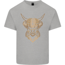 A Highland Cow Drawing Kids T-Shirt Childrens Sports Grey