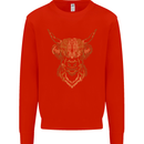 A Highland Cow Drawing Mens Sweatshirt Jumper Bright Red