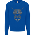 A Highland Cow Drawing Mens Sweatshirt Jumper Royal Blue