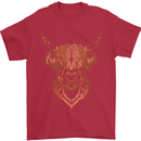 A Highland Cow Drawing Mens T-Shirt 100% Cotton Red
