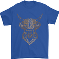 A Highland Cow Drawing Mens T-Shirt 100% Cotton Royal Blue