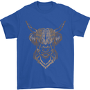A Highland Cow Drawing Mens T-Shirt 100% Cotton Royal Blue
