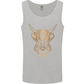 A Highland Cow Drawing Mens Vest Tank Top Sports Grey
